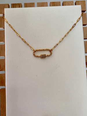 Gold “MOUSQUETON” necklace 