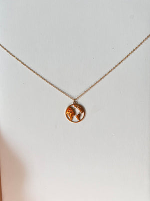 Gold “EARTH” necklace