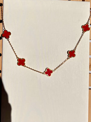 “RED CLOVER” necklace