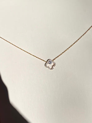 “STRASS” four-clover necklace